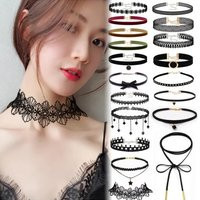 Handmade Velvet Lace Vintage Choker Necklace for Women Collar Torques Trendy Neck Jewelry Stretch Charm Gothic Punk Black Heart | AliExpress (US)