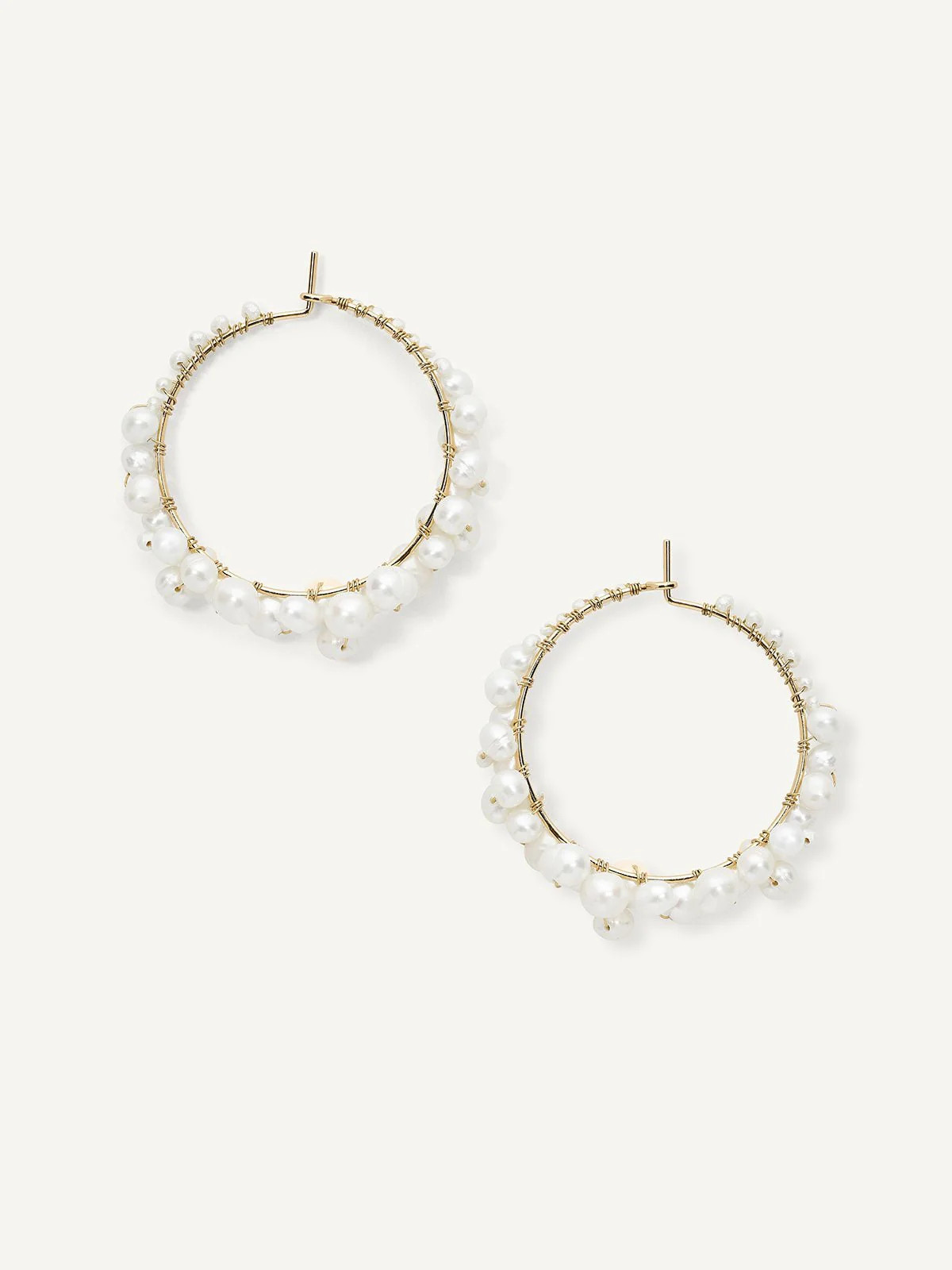 Cruz Pearl Hoops | olive + piper