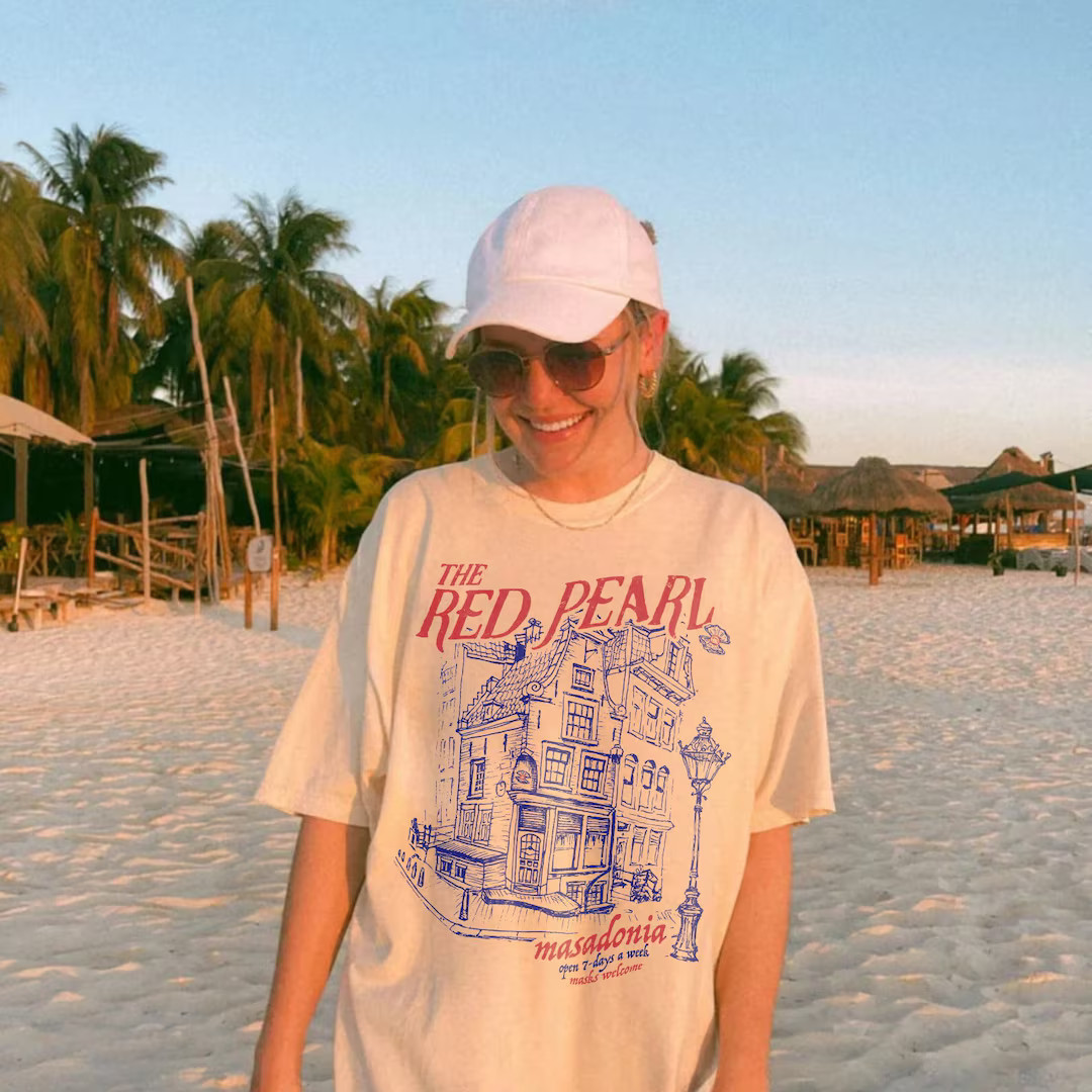 FBAA the Red Pearl Shirt From Blood and Ash Casteel Da'neer Poppy Balfour Bookish Merch JLA Booki... | Etsy (US)