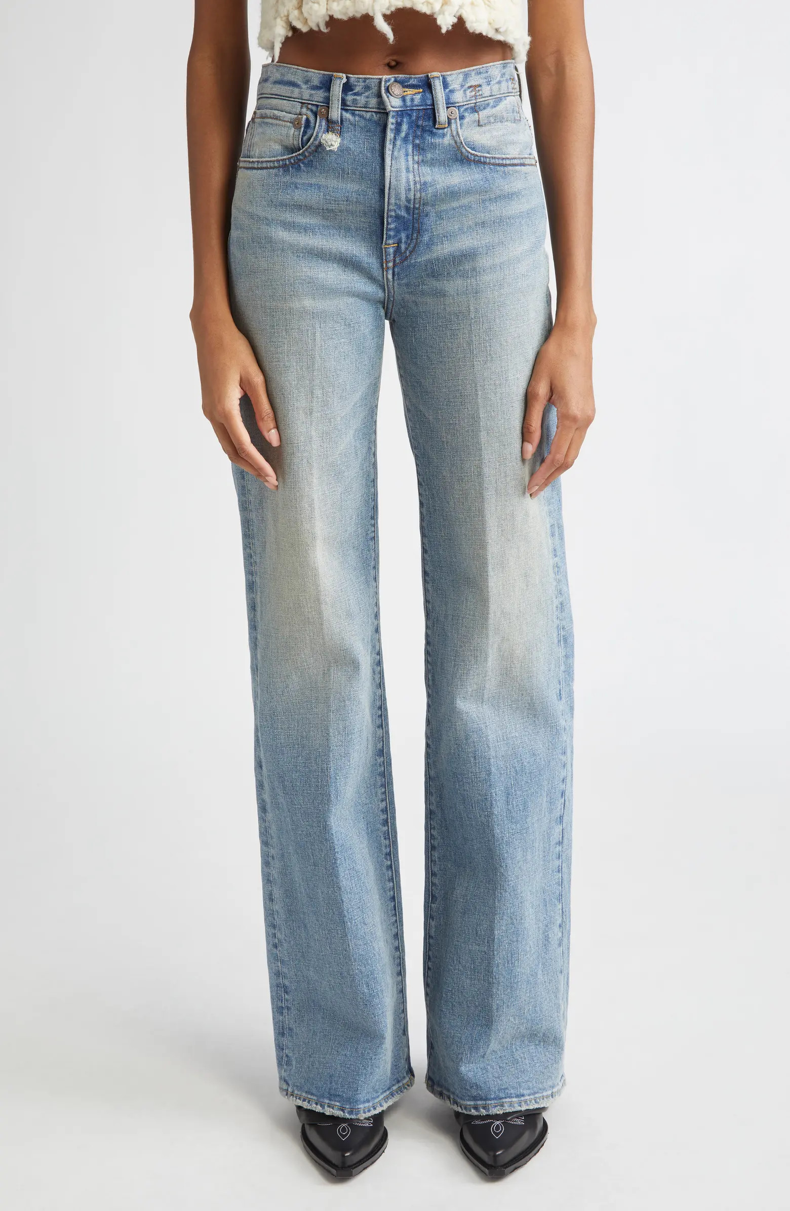 Distressed Straight Leg Jeans | Nordstrom