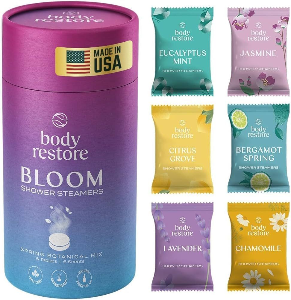 Body Restore Shower Steamers Aromatherapy 6 Pack - Relaxation Birthday Gifts for Women and Men, T... | Amazon (US)