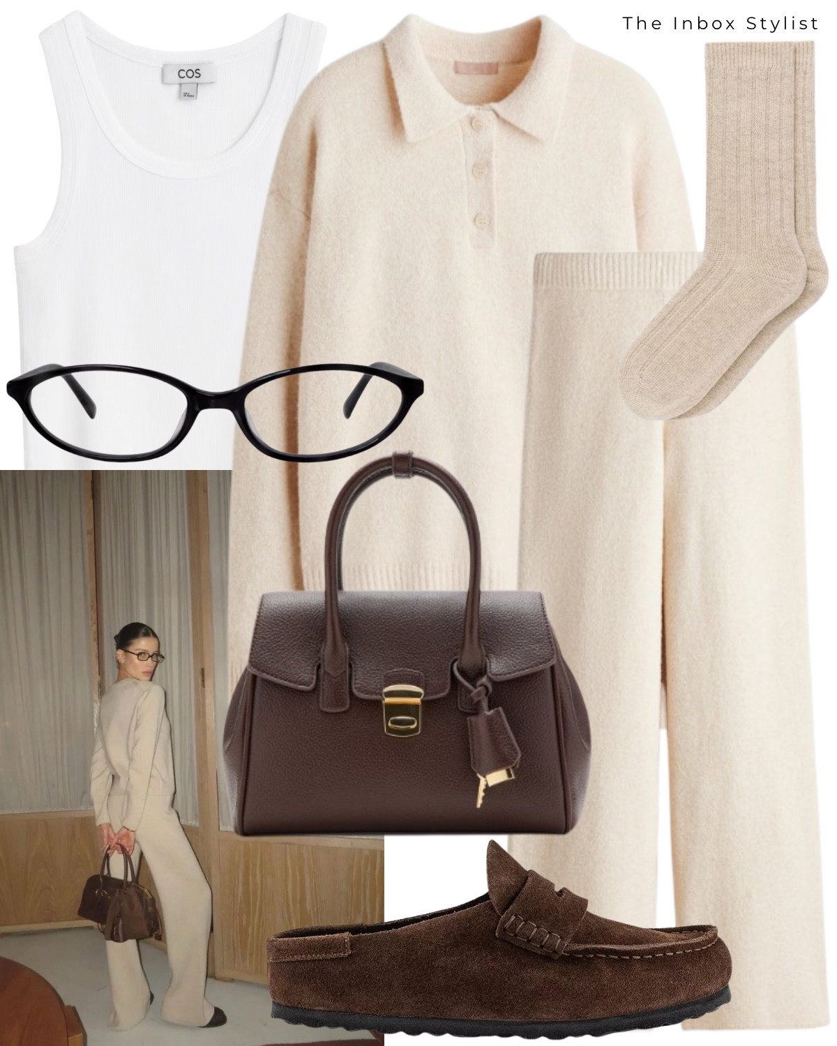 The perfect outfit for a lazy Sunday - both inside and out. 

Including cream knit jumper, cream knit trousers, knitwear set, loungewear set, oval glasses, vest top, brown handbag, brown Birkenstocks  

#LTKhome #LTKuk #LTKstyletip