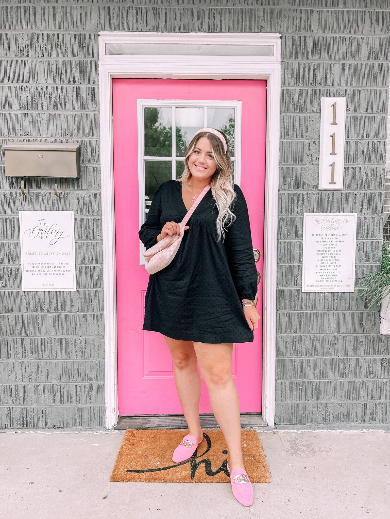 My dress is 50% off today! It’s such a great versatile staple piece for the fall & upcoming holiday season. I of course paired it with pink accessories 🥰💗🎀 

Little black dress, pink houndstooth, pink flats, mule loafers, stoney clover Paris collection, holiday style, pink headband, Plaza princess

#LTKsalealert #LTKcurves #LTKunder50