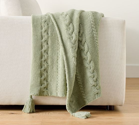 Classic Cable Knit Throw | Pottery Barn (US)