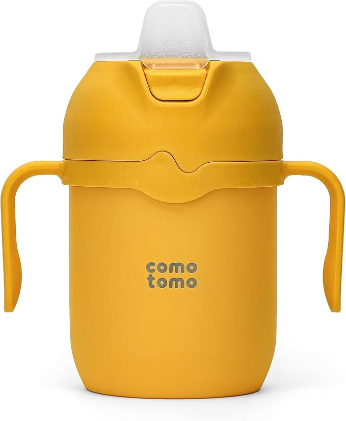 Comotomo Toddler Tumbler 8oz Insulated Sippy Cup with Silicone Straw and Spout, Yellow (Yellow) | Amazon (US)