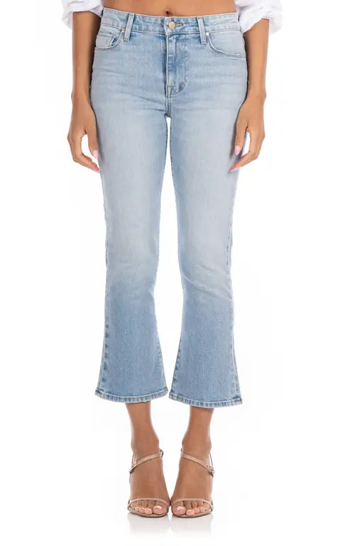 Fidelity Denim Juniper High Waist Crop Flare Jeans in Naples at Nordstrom, Size 32 | Nordstrom