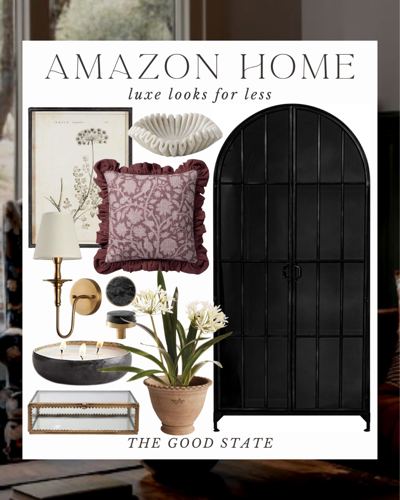 faux greenery, napa home and garden, living room decor, home decor, classic home decor, modern style, ruffle throw pillow, accent pillow, framed art, botanical art, cottage home, traditional home, book shelf, sconce, marble bowl, bedroom decor, entryway, black cabinet, faux flowers, brass and glass box, the good state, lauren england

#LTKFindsUnder100 #LTKHome #LTKSaleAlert