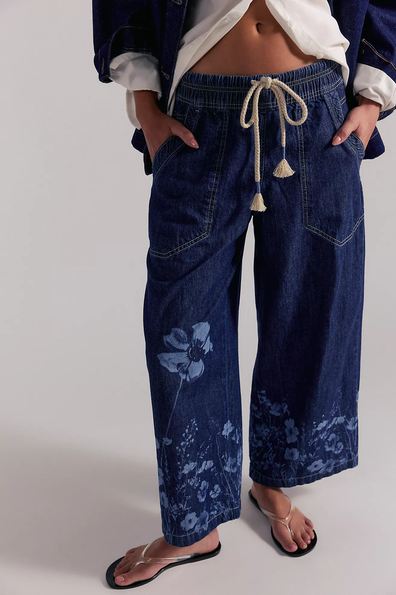 We The Free Easy Peasy Printed Pull-On Jeans | Free People (Global - UK&FR Excluded)