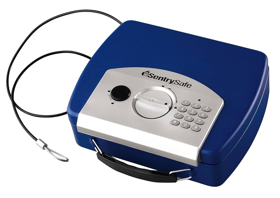 SentrySafe Small Blue Safe with Digital Keypad, Lock Box for Dorm or Travel can Store Money, Jewe... | Amazon (US)