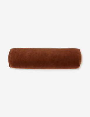 Sabine Velvet Bolster Pillow, Rosewater | Lulu and Georgia 