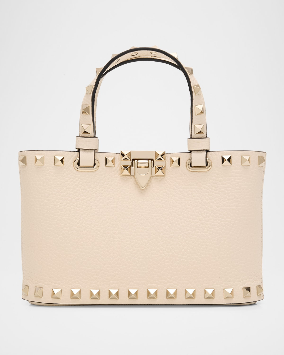 Rockstud Mini Grainy Calfskin Shopping Bag | Neiman Marcus