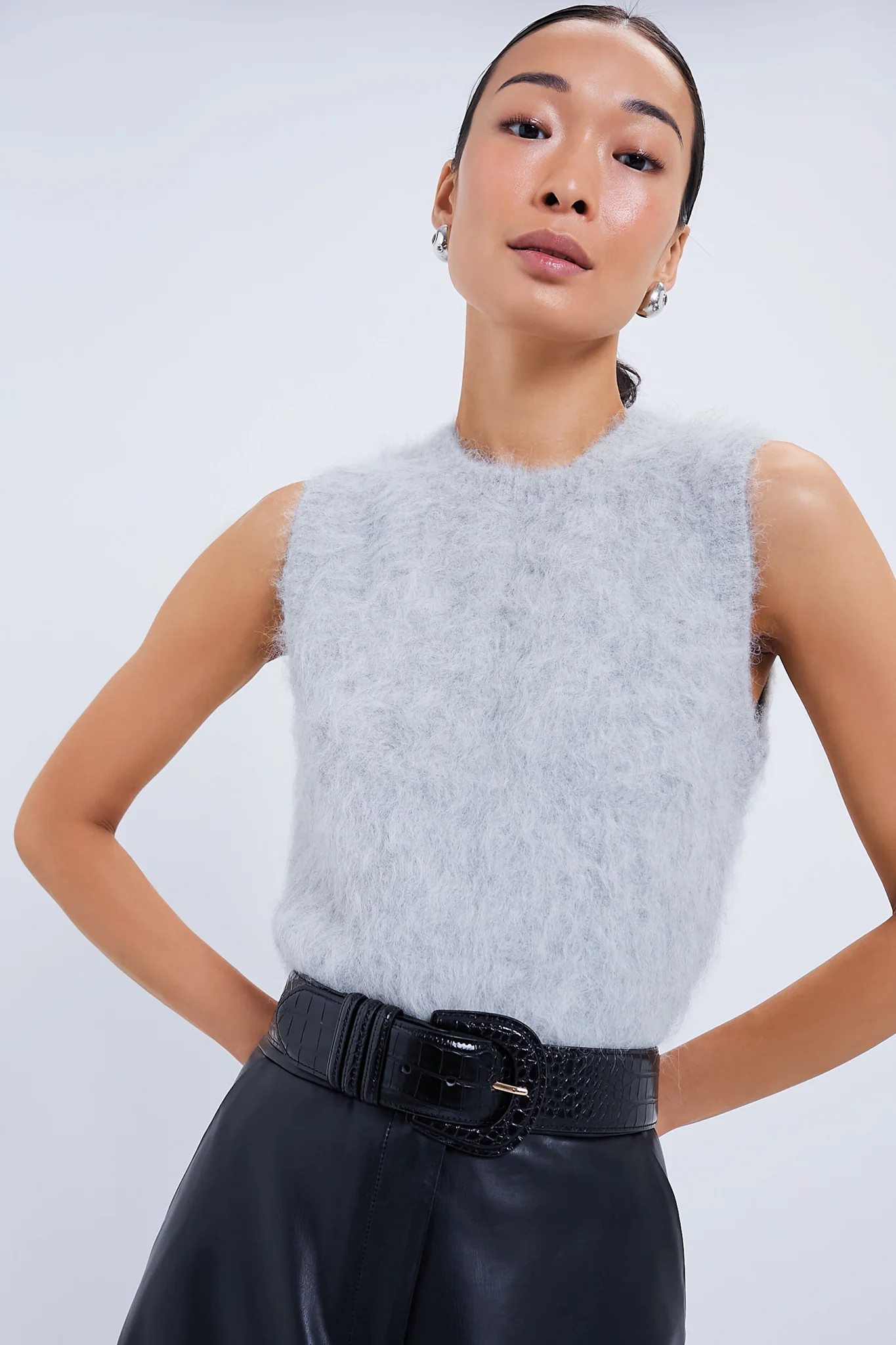 Black Croc-Embossed Waist Belt | Tuckernuck (US)