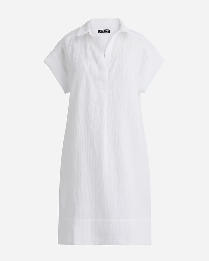 V-neck shirtdress in soft gauze | J. Crew US