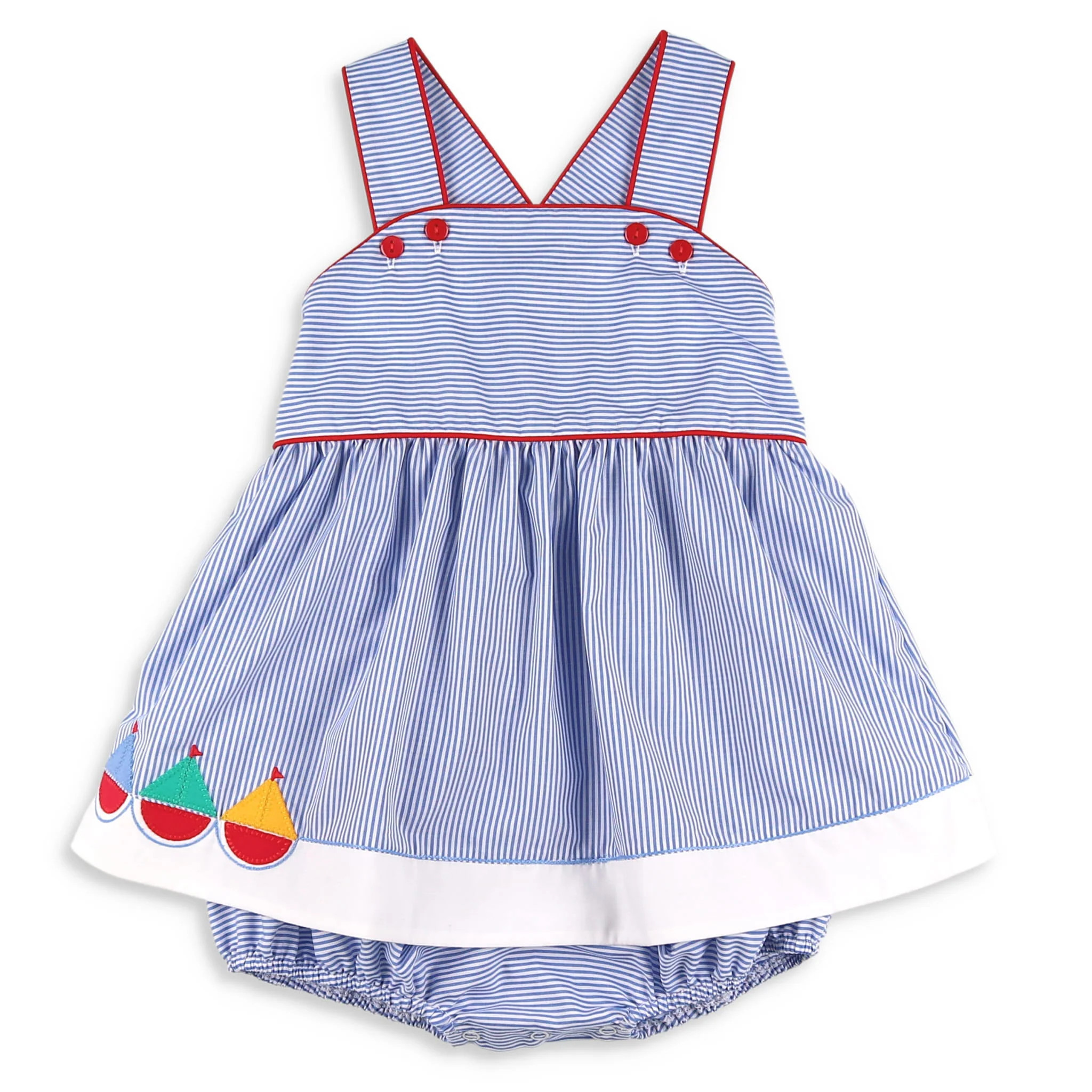 Girls Applique Skirted Bubble - Set Sail - Shrimp and Grits Kids | Shrimp and Grits Kids