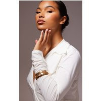 Gold Simple Bangle Pack | PrettyLittleThing US