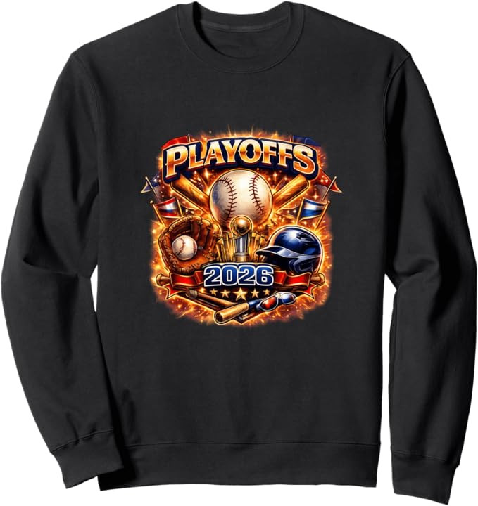 Baseball Playoffs 2026 Graphic Vintage Style Design Sweatshirt | Amazon (US)