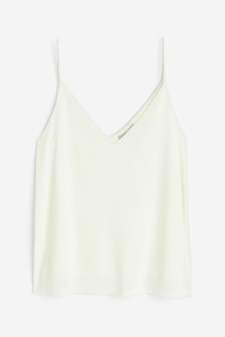 V-neck Camisole Top - Cream - Ladies | H&M US | H&M (US + CA)
