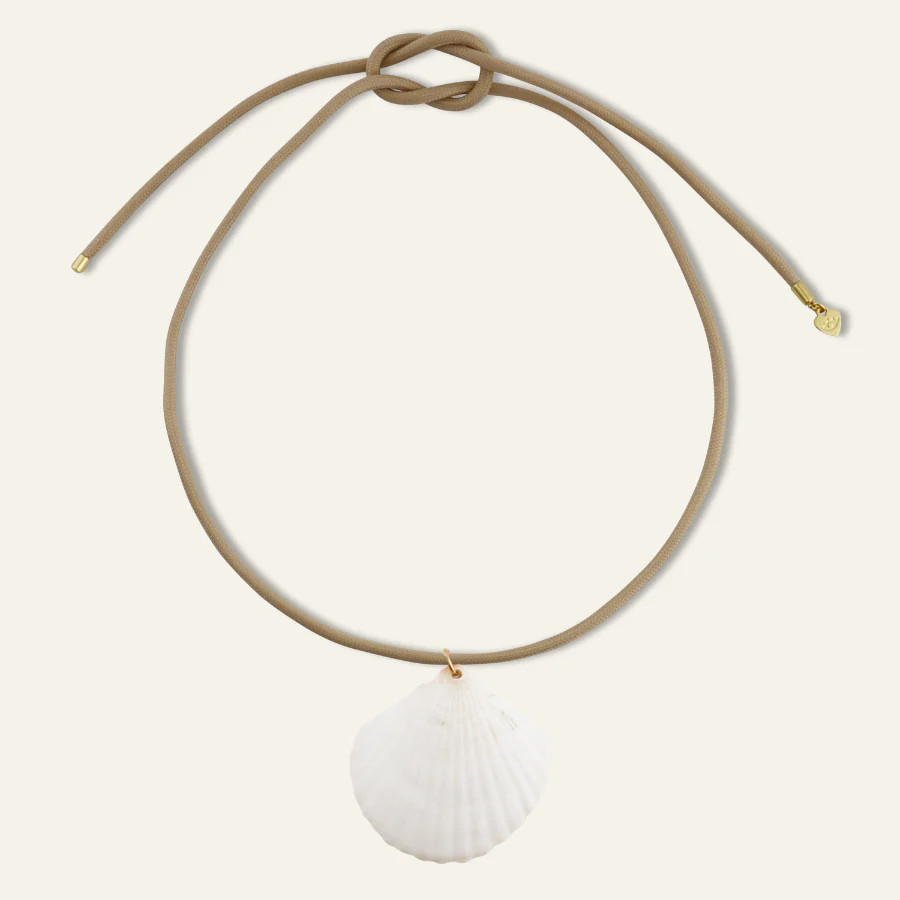 White Scallop Shell Cord Necklace | HART