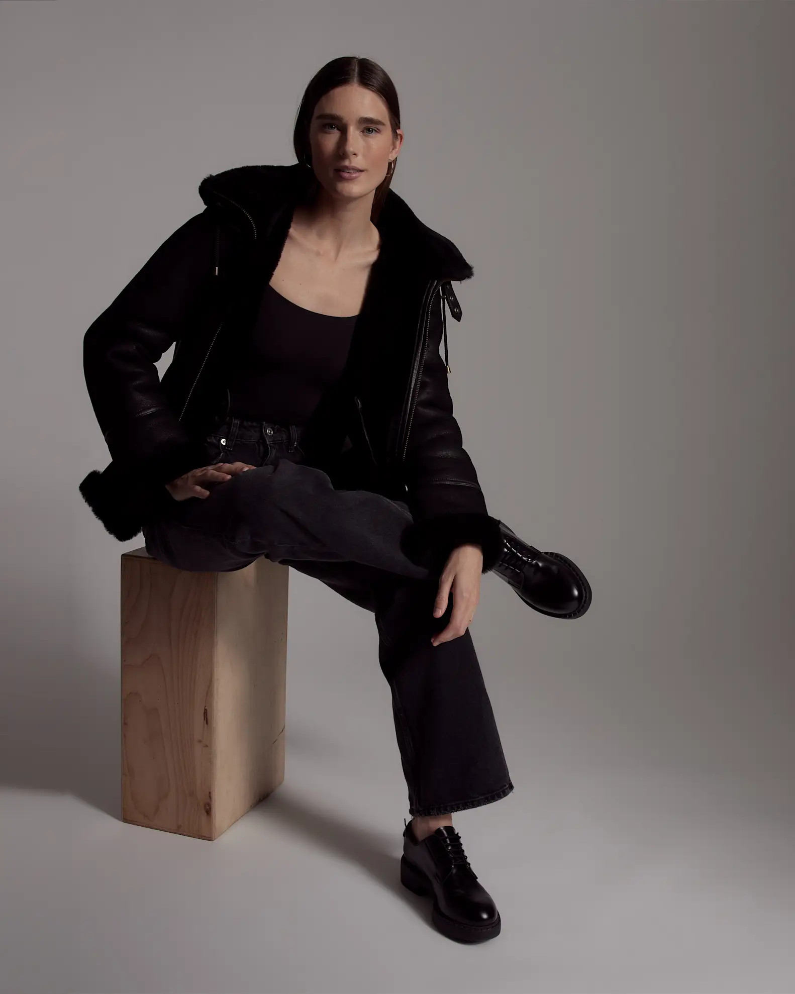 100% Shearling Bomber Jacket | Quince
