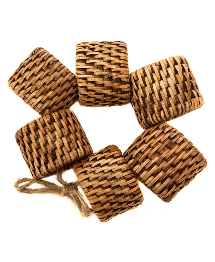 6-Piece Oval Napkin Ring Set | Macy's