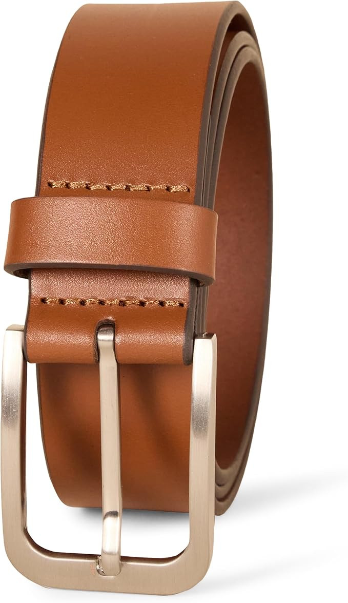 Amazon Essentials mens CLASSIC JEAN LEATHER BELT | Amazon (US)