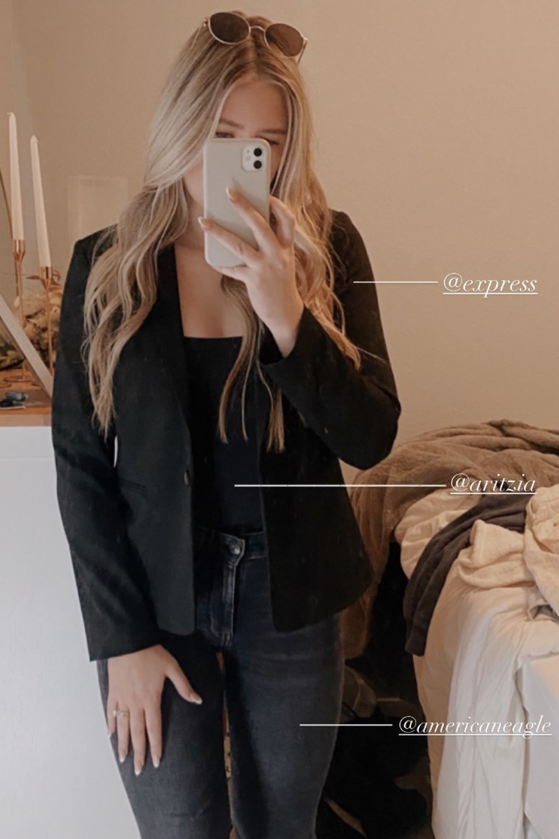 all black classy office networking and meetings outfit 🖤
blazer: express
bodysuit: aritzia babaton 
jeans: american eagle 
iphone 11 iphone case: cordking amazon 

#LTKworkwear #LTKstyletip #LTKsalealert
