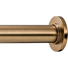 Ivilon Tension Curtain Rod - Spring Tension Rod for Windows or Shower, 24 to 36 Inch. Warm Gold | Amazon (US)