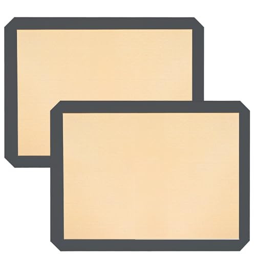 Ninsula Silicon Baking Mats, 16.5"x11.6" 2-Pack Reusable Silicon Baking Mat Sheet, Baking Sheets Non-Stick, Food Safe Baking Mats Can Be Used For Baking Cookies, Bread, Pizzas | Amazon (US)