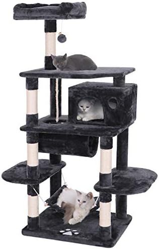 BEWISHOME Cat Tree Condo Furniture Kitten Activity Tower Pet Kitty Play House with Scratching Pos... | Amazon (US)