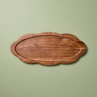 Wood Scallop Oval Tray - Hearth & Hand™ with Magnolia | Target
