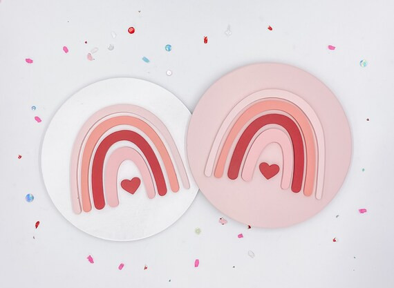 Rainbow  Valentines Decor  Valentines Day Sign  Pink | Etsy | Etsy (US)