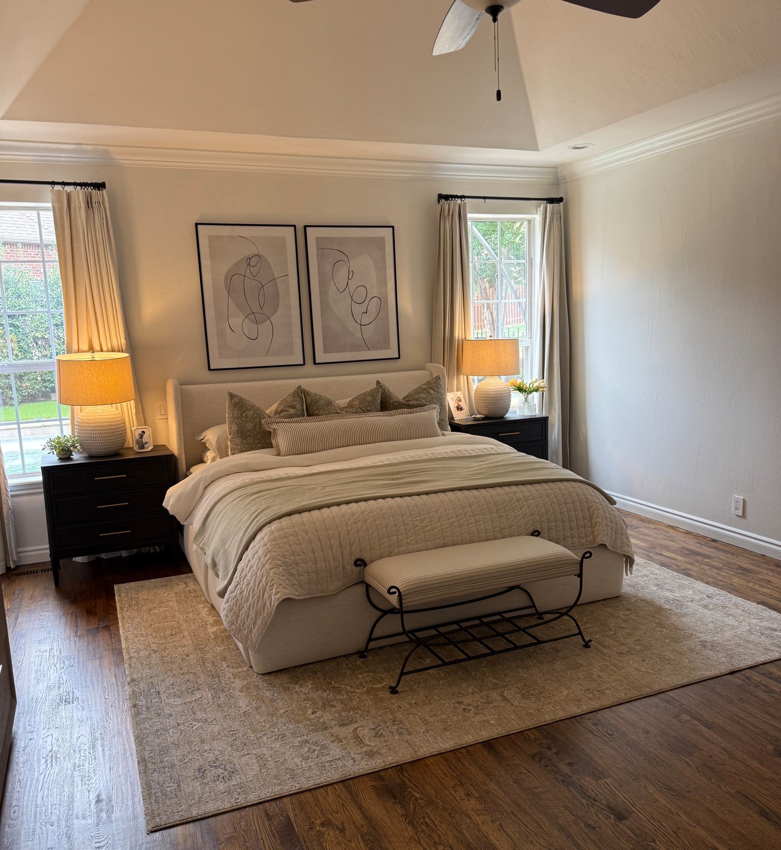 Bedroom makeover! Some products I cannot link because they are either old or not available on LTK. Lumbar pillow is from Citizenery!￼ https://www.the-citizenry.com/products/seema-lumbar-pillow?v=46531450634427


#bedroomfurniture

#LTKHome