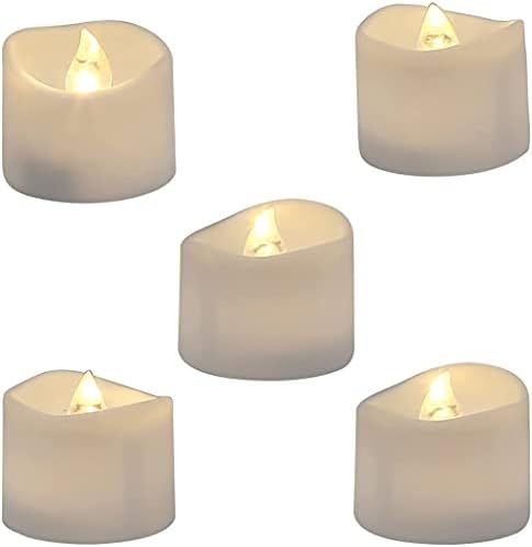 Homemory Flameless Tea Lights Candles, Last 5days Longer Battery Operated LED Votive Candles, 12 ... | Amazon (US)