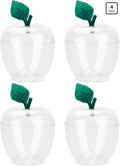 HANZE Large Clear Apple Container, Apple Shaped Candy Toy Filling Containers Jar, Back To School ... | Amazon (US)