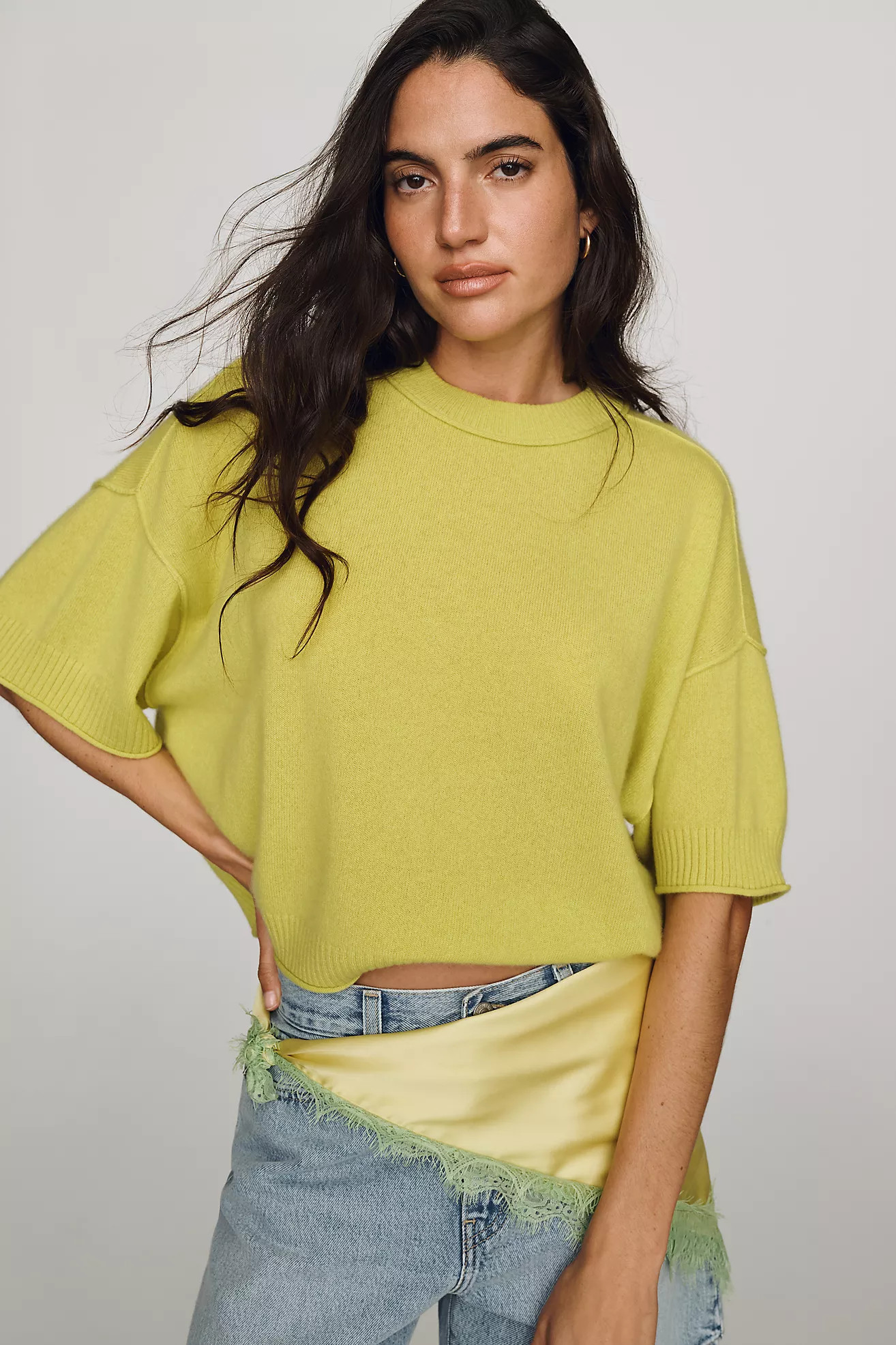 By Anthropologie Goldie Crew-Neck 100% Cashmere Sweater | Anthropologie (US)