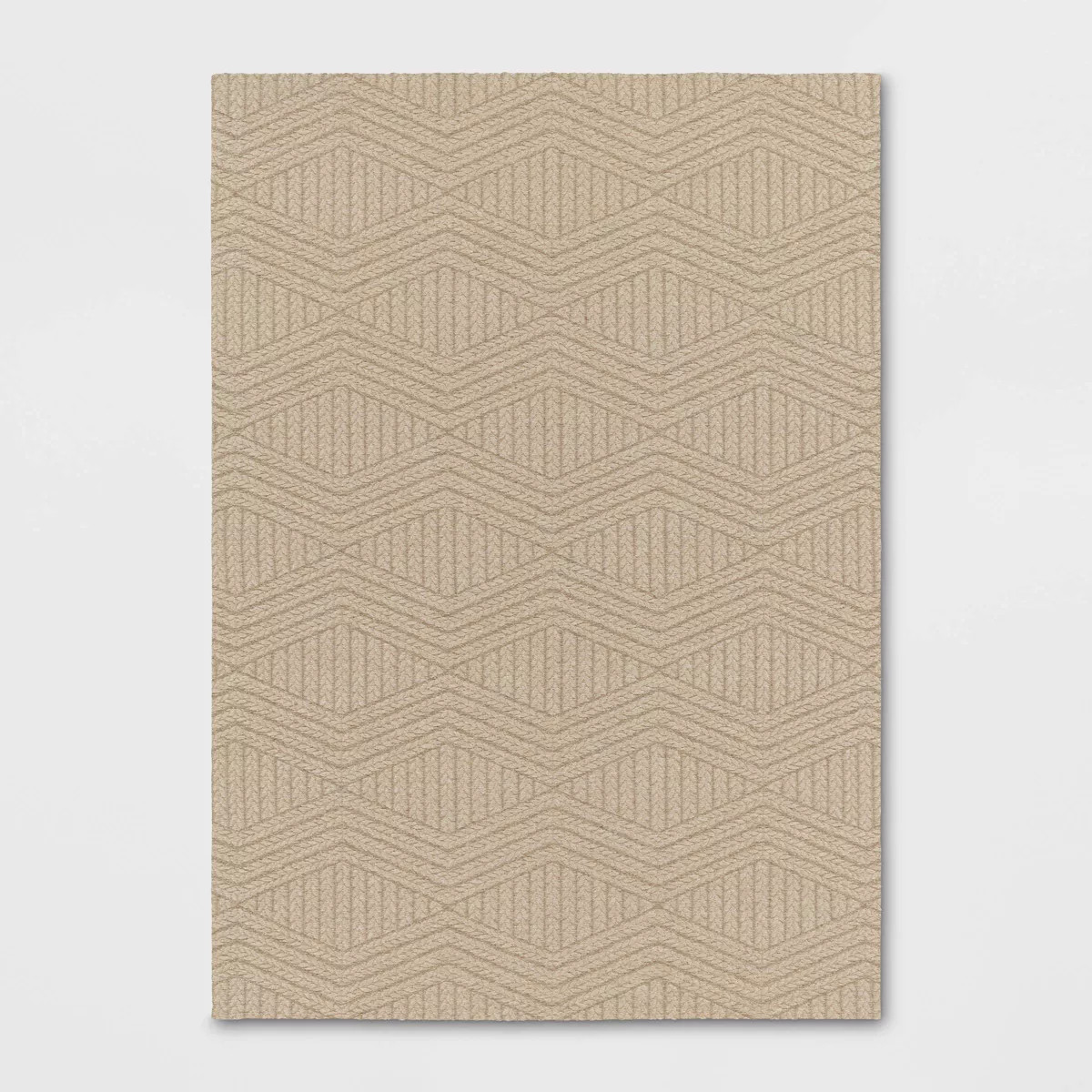 Braided Diamonds Outdoor Rug Tan - Threshold™ | Target