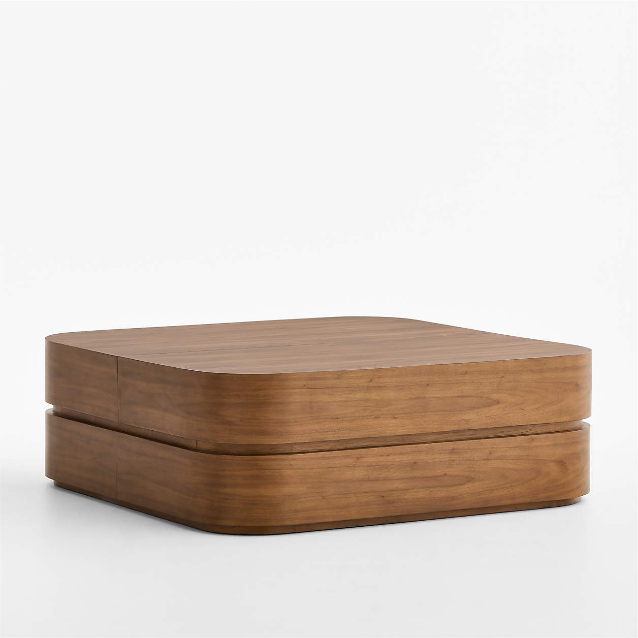 Milano Natural Walnut 48" Storage Coffee Table | Crate & Barrel | Crate & Barrel