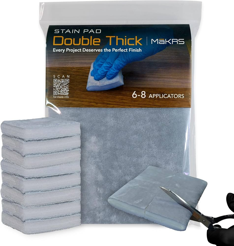 MāKRS Double Thick Stain Pad, 1 Cut-To-Size Pad Yields 6-8 Applicators, Lint, Snag & Streak-Free... | Amazon (US)