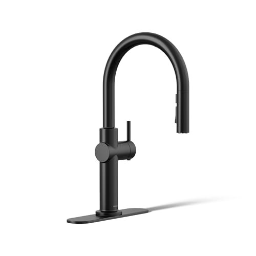 KOHLER 22974-BL Crue Touchless Kitchen Faucet with Pull Down Sprayer, Touchless Activation, Motion Sensor, Hands-Free Faucet, Matte Black | Amazon (US)