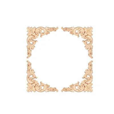 80 Pcs Wood Applique Onlays For Home Furniture Wall Decor, 4 X 4, Wood | Wayfair North America