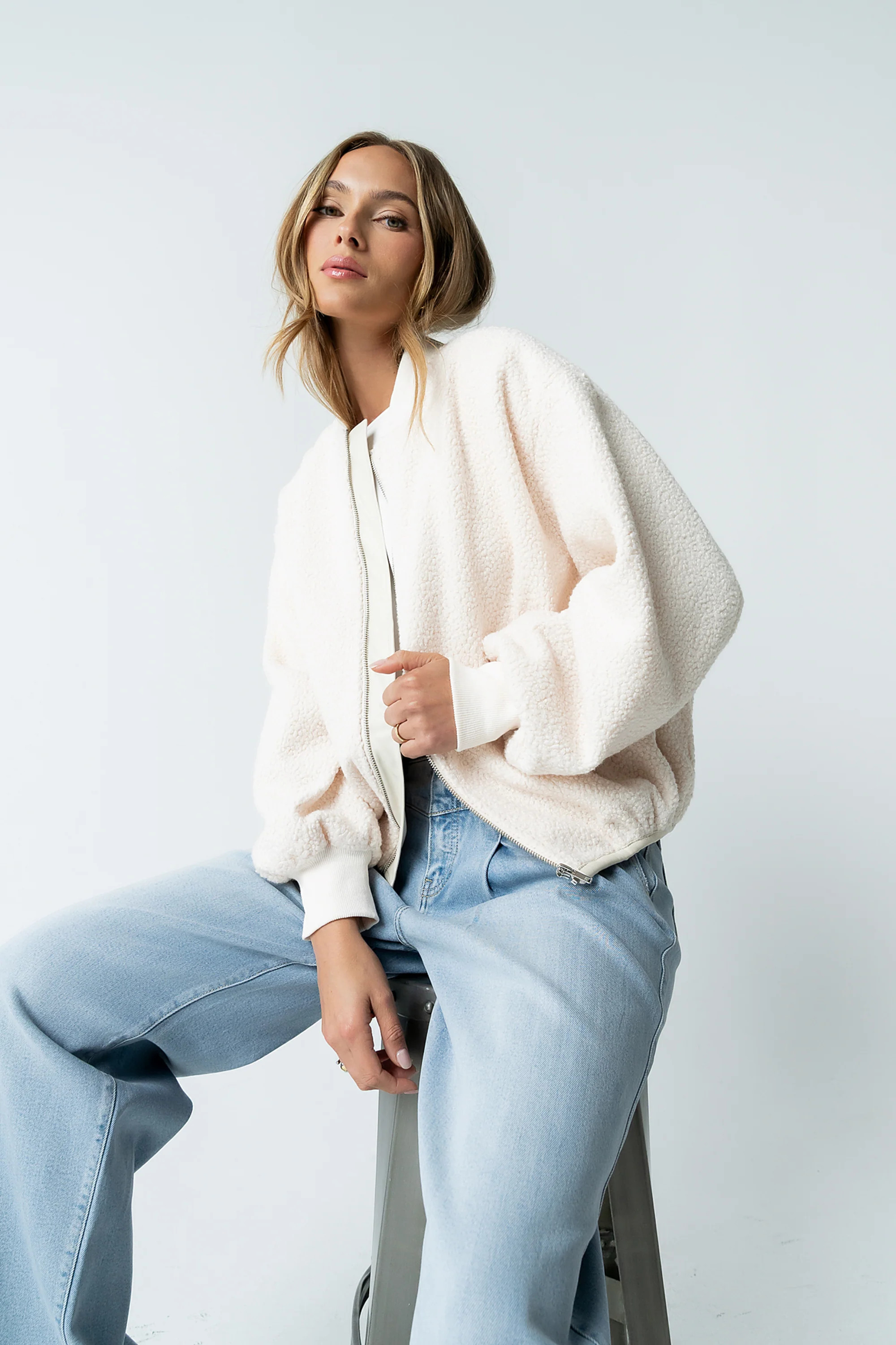 Lucie Sherpa Bomber Jacket | Böhme US
