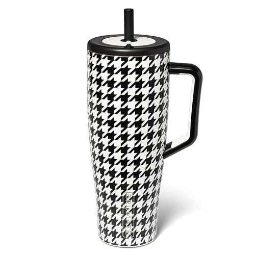 BrüMate Era 40 oz Tumbler with Handle and Straw | 100% Leakproof Insulated Water Bottle Tumbler with Lid and Straw | Made of Stainless Steel | Cup Holder Friendly | 40oz (Houndstooth) | Amazon (US)