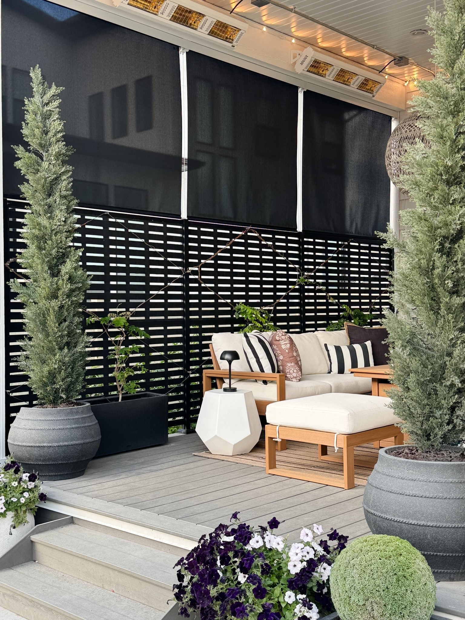 Back deck design. Outdoor motorized shades

#LTKHome #LTKSeasonal