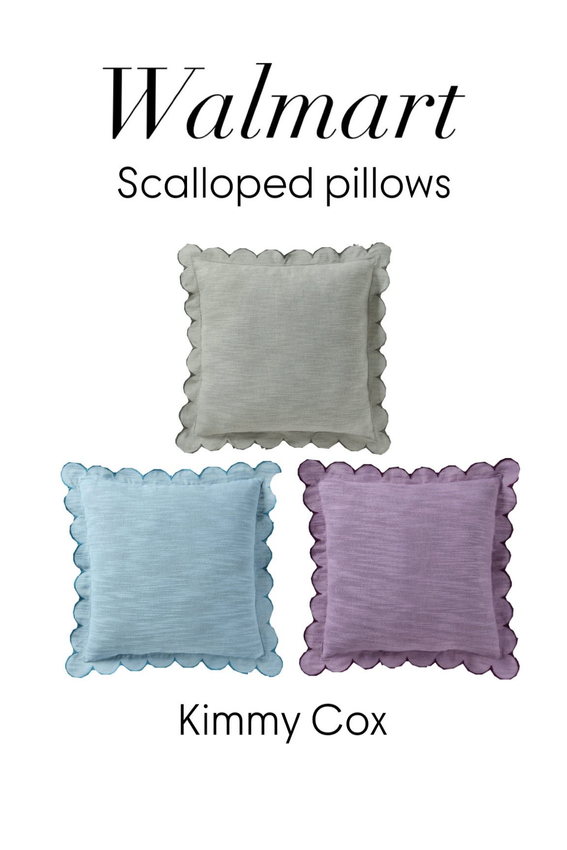 I love all things scalloped in the home! These gorgeous scalloped pillows are only $15 at Walmart right now! Run! 

These are perfect for a spring refresh! 

Walmart home decor, cottage core, cozy home, 
#walmartfinds #pillows #scallop #kimmycox

#LTKHome #LTKStyleTip #LTKSeasonal
