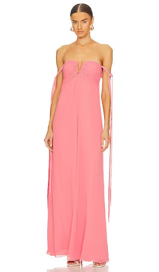 Dali Gown in Coral Pink | Blush Pink Dress | Blush Dress | Long Pink Dress | Pink Gown | Revolve Clothing (Global)