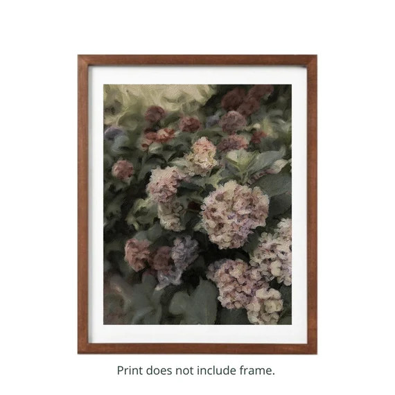 Painting Inspired Multiple Fluffy Fall Hydrangeas Print | Etsy | Etsy (US)