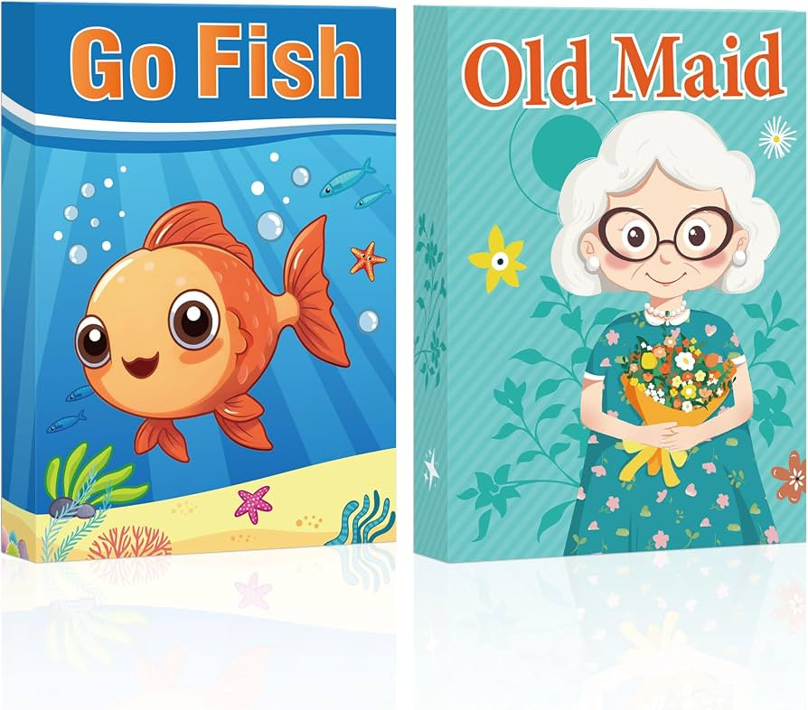 Etyishe Card Games, Go Fish,Old Maid Card Game for Kids, 2 Decks Cards     Classic,Fun Card Game ... | Amazon (US)