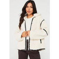 Only Teddy Jacket - Cream, Cream, Size S, Women | Very (UK)