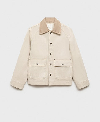 Mango Women's Contrasting Collar Denim Jacket - Macy's | Macy's