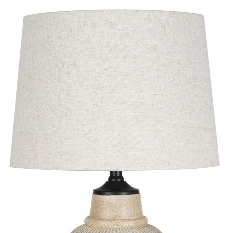 My Texas House 24.5"  Ribbed Table Lamp, Distressed Texture, Natural Finish - Walmart.com | Walmart (US)